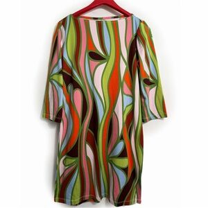 Lesley Evers Colorful Abstract Pattern Dress